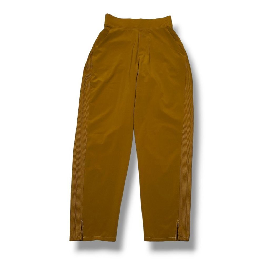 Athleta Brooklyn Mid Rise Ankle Pants Womens 0 Brass Yellow Hemmed